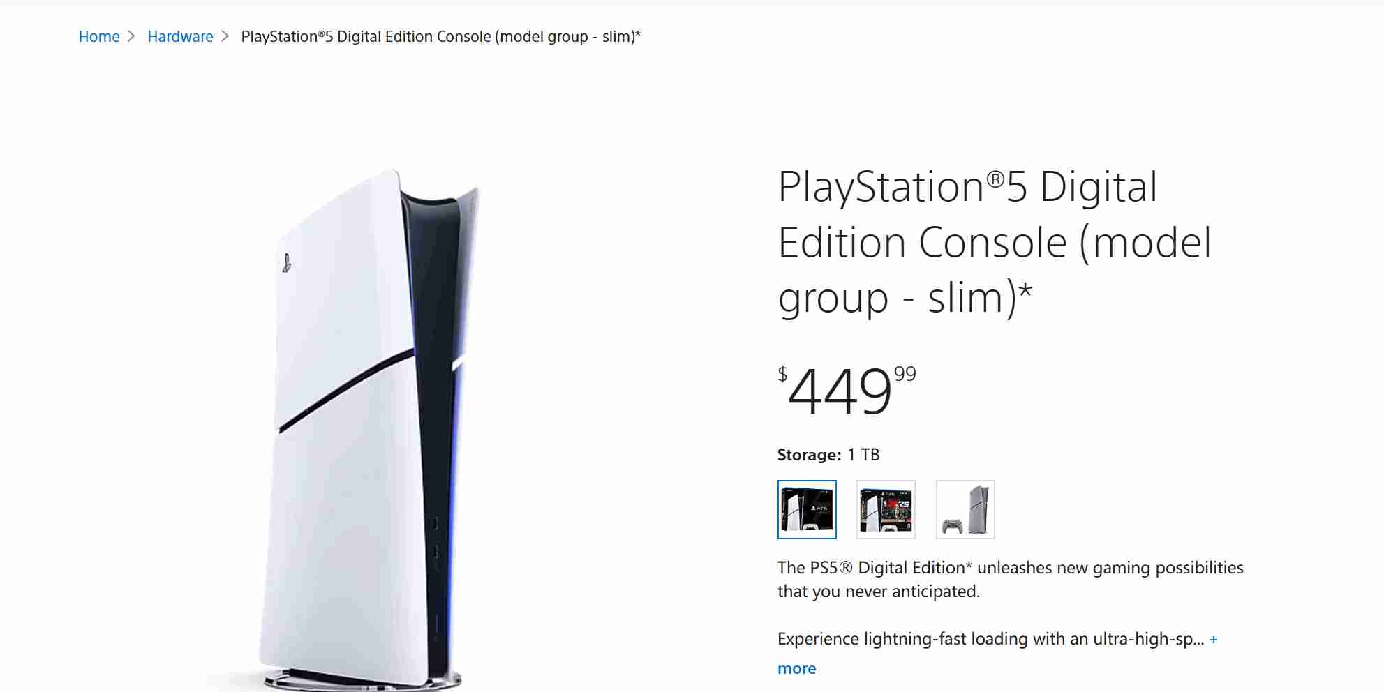 降价！PS5 Slim数字版美国限时降价70美元