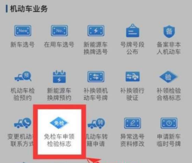 交管12123怎么申请免检