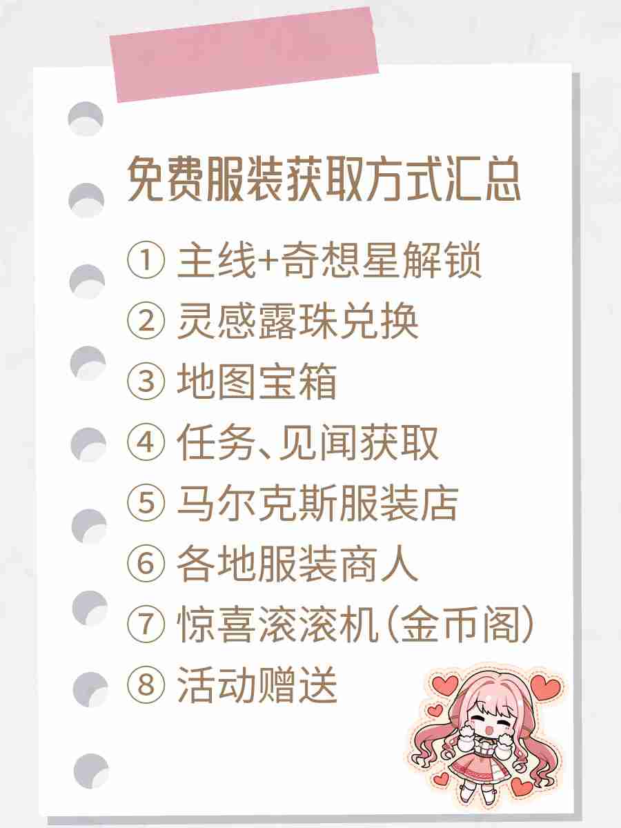 《无限暖暖》服装免费获取方式汇总