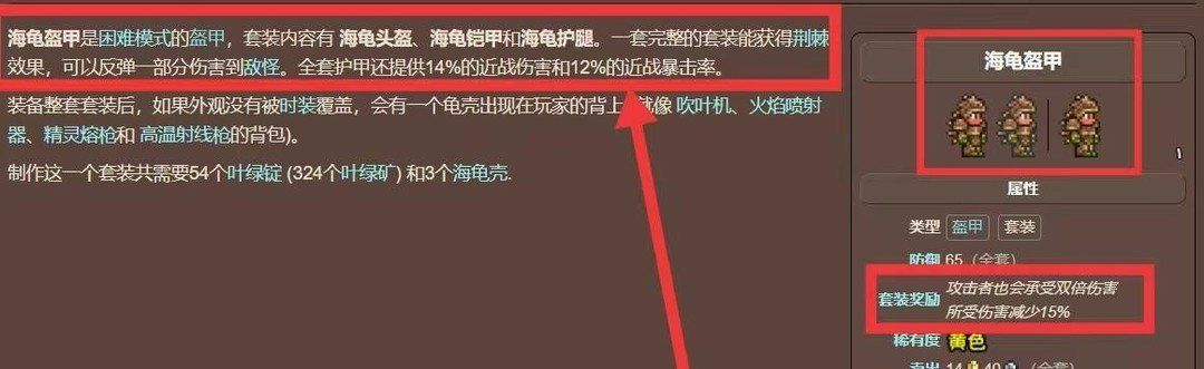 《泰拉瑞亚》乌龟套效果介绍