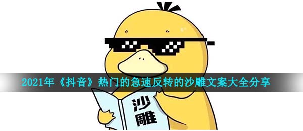 2021年《抖音》热门的急速反转的沙雕文案大全分享