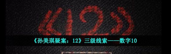 《孙美琪疑案：12》三级线索——数字10